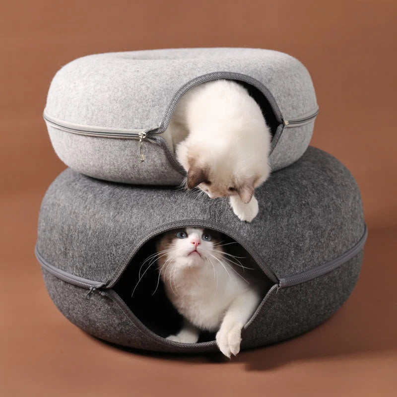 猫ベッド ドーナツトンネル