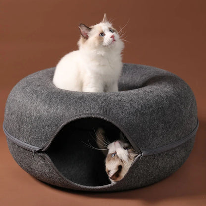 猫ベッド ドーナツトンネル