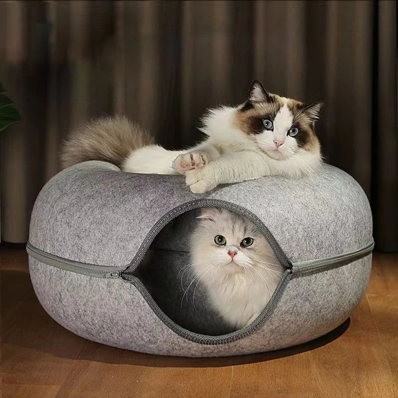 猫ベッド ドーナツトンネル